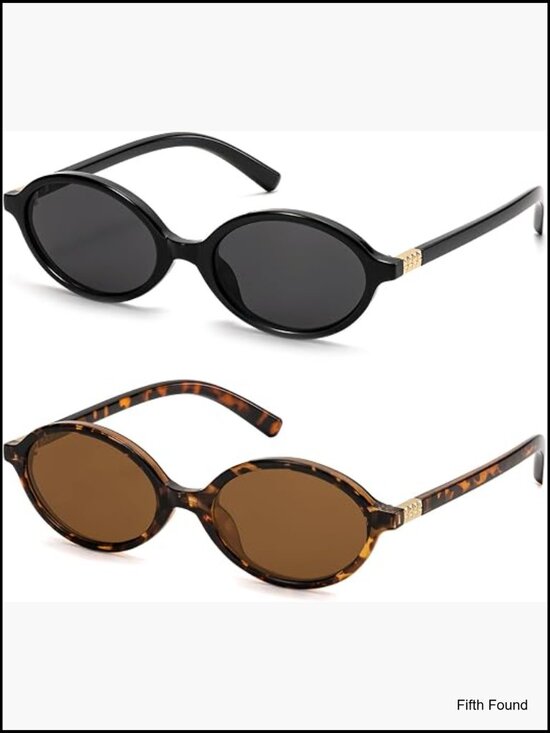 Vintage 90s Y2K Retro Oval Sunglasses UV400 Trendy